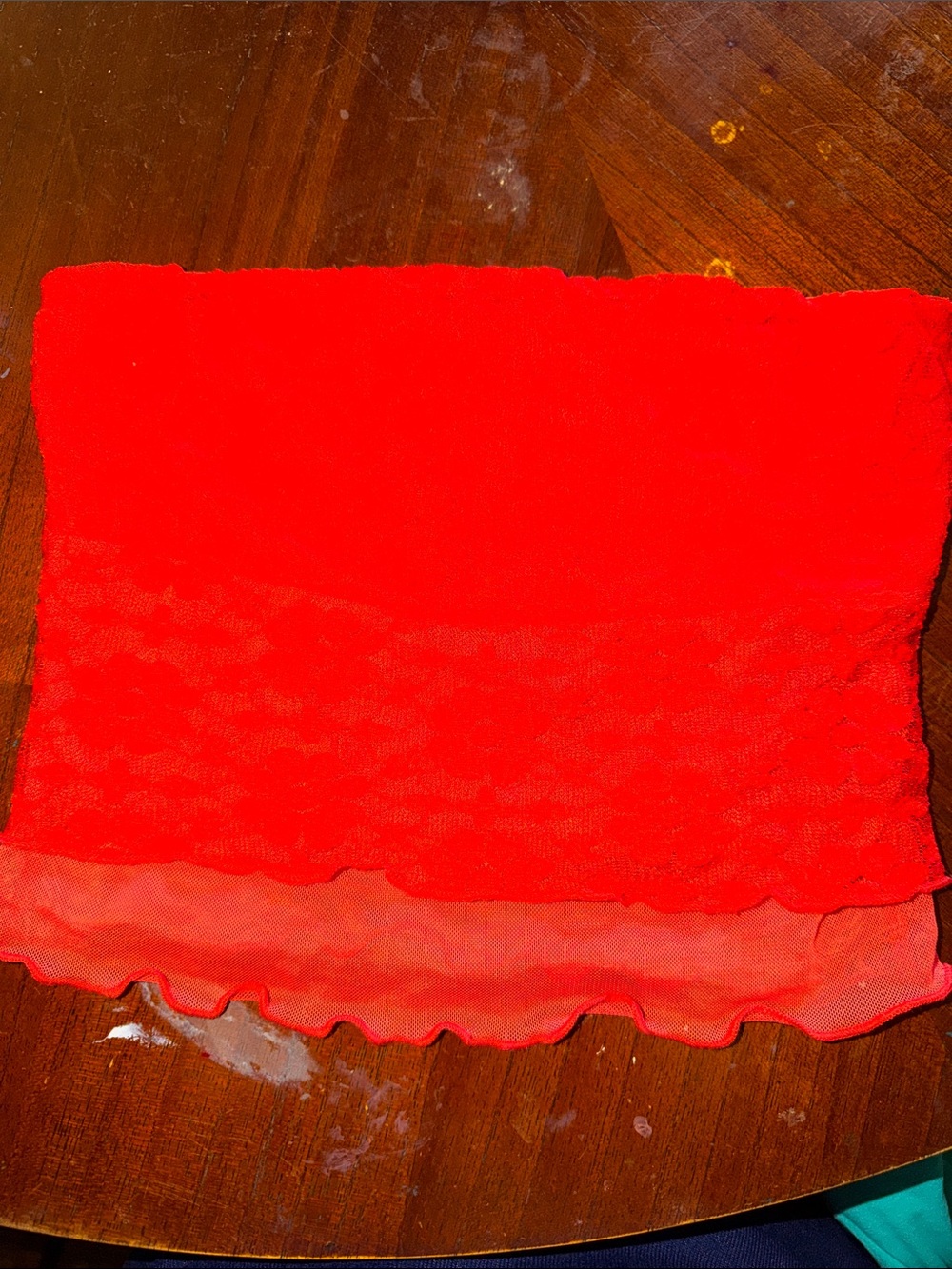 Red Lace Tube Top